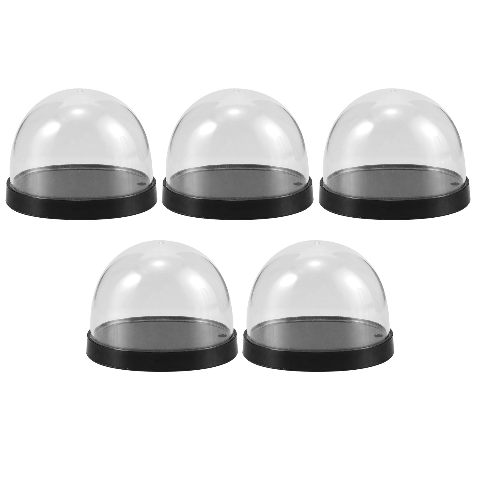 5Sets Transparent Plastic Cloc - Plastic Dome Clear 评论和价格
