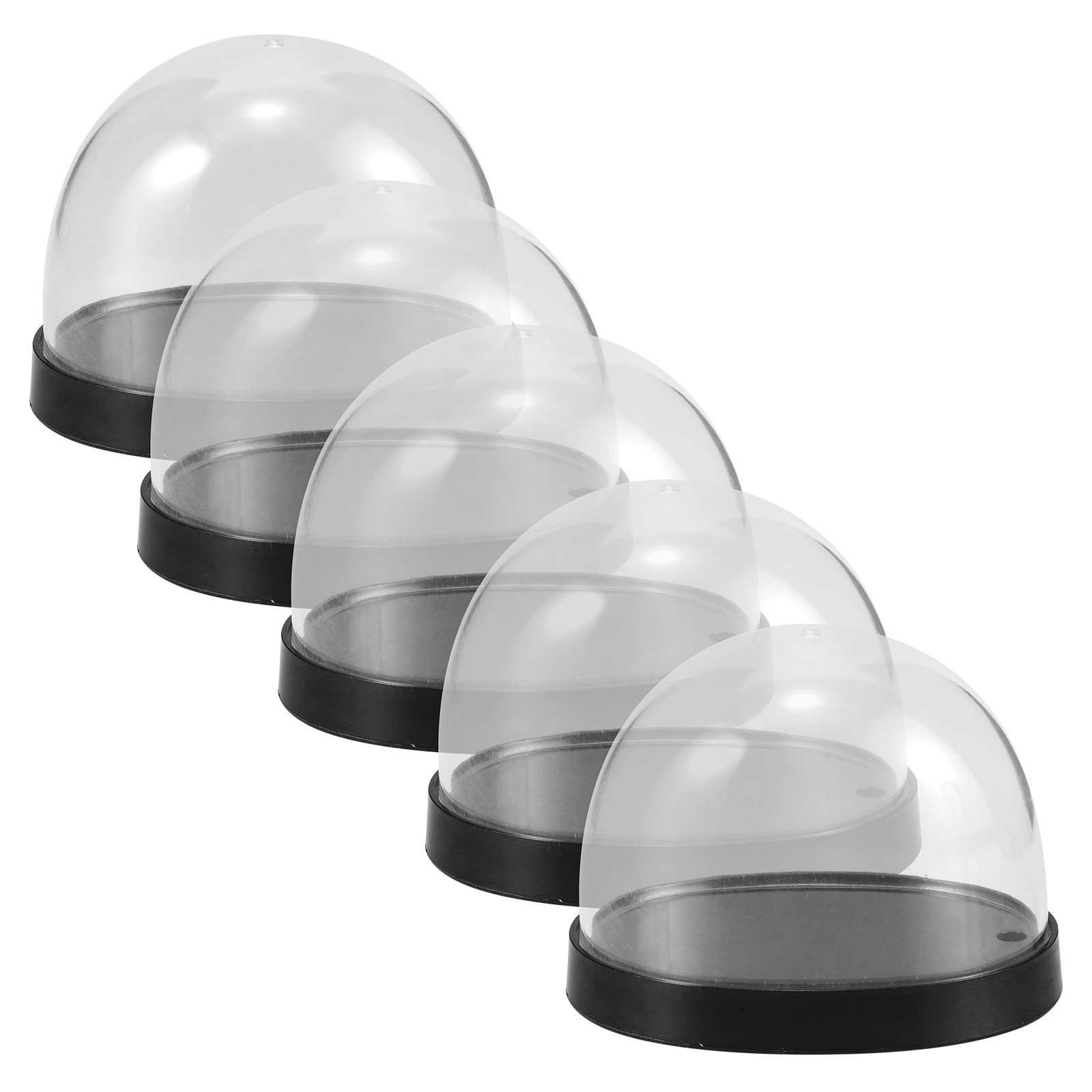5Sets Transparent Plastic Cloc - Plastic Dome Clear 评论和价格