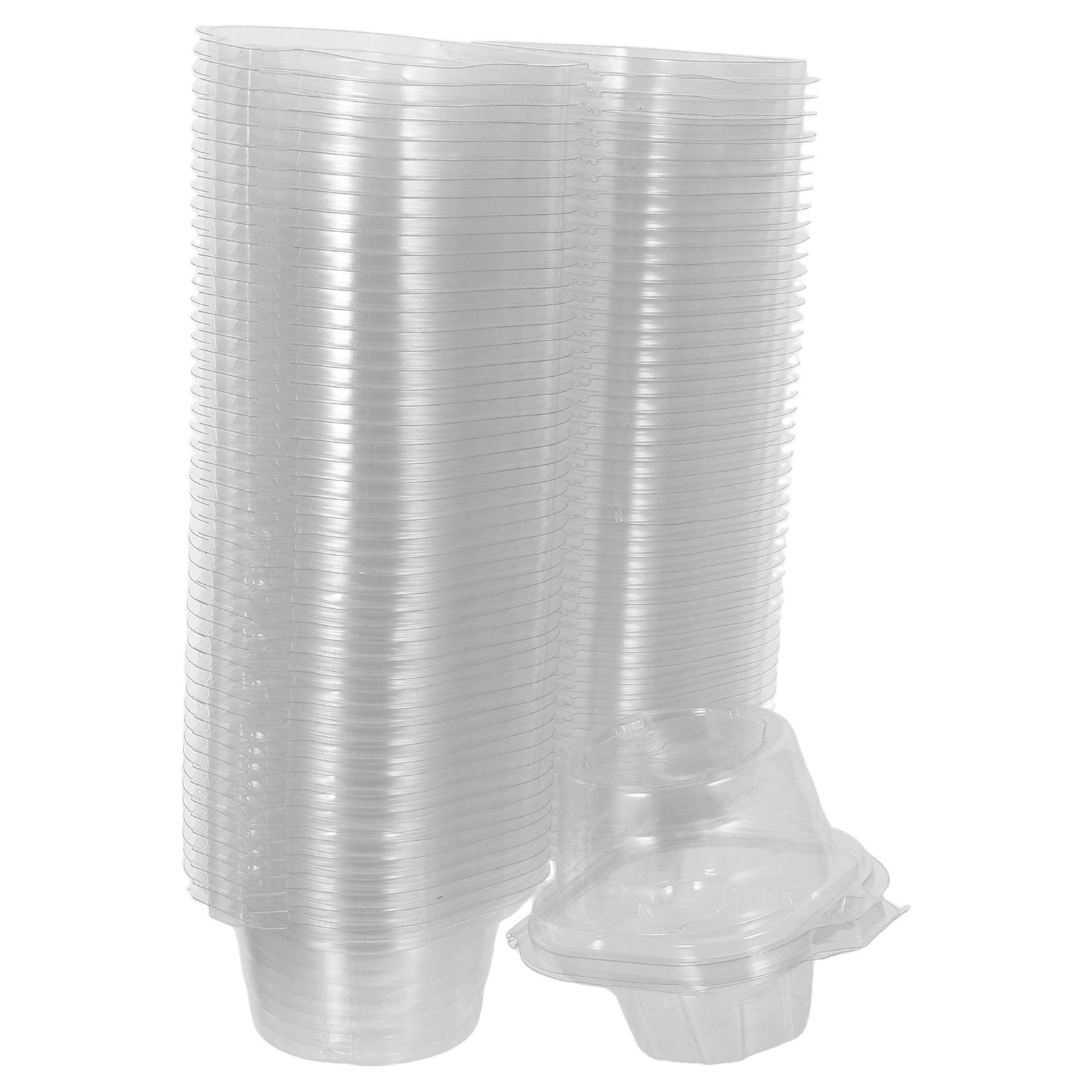 50Pcs Clear Cupcake Containers - Plastic Dome Clear 评论和价格